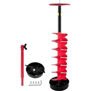 imageVEVOR 6quot Diameter 39quot Length Nylon Corless Ice Auger Drill Bit for Ice Fishing with Extra 118quot Extension Rod Drill Adapter Top Plate and Blade Guard