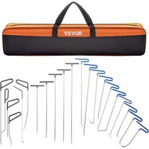 imageVEVOR 73 PCS Dent Repair Kit Auto Car Body Paintless Dent Removal Tool Kit Golden Lifter Bridge Puller Slide Hammer Tool Kit for Automobile Body Washing Machine Refrigerator21 Pcs with 21 Rods