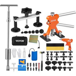 imageVEVOR 73 PCS Dent Repair Kit Auto Car Body Paintless Dent Removal Tool Kit Golden Lifter Bridge Puller Slide Hammer Tool Kit for Automobile Body Washing Machine Refrigerator73PCS