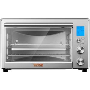 imageVEVOR 7IN1 Air Fryer Toaster Oven 18L Convection Oven 1800W Stainless Steel Toaster Ovens Countertop Combo with Grill Pizza Pan Gloves 6 Slices Toast 10inch Pizza Home Use28L Convection Oven