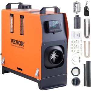 imageVEVOR 8KW Diesel Heater All in One DC1224V Fast Heating Diesel Air Heater with Remote Control and Color Digital Display Low Noise Voice Announcement for RV Truck Camper Van Boat and TrailerOrange