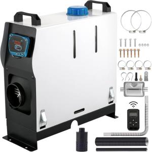 imageVEVOR 8KW Diesel Heater All in One DC1224V Fast Heating Diesel Air Heater with Remote Control and Color Digital Display Low Noise Voice Announcement for RV Truck Camper Van Boat and TrailerWhite