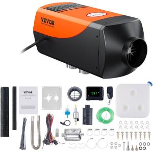 imageVEVOR 8KW Diesel Heater DC1224V Fast Heating Diesel Air Heater with Remote Control and Color Digital Display 10L Fuel Tank Low Noise Voice Announcement for RV Truck Boat and TrailerOrange