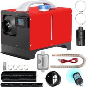imageVEVOR 8KW Diesel Heater Diesel Heater All in One with Automatic Altitude Adjustment Max 18045 ft Bluetooth App Control Remote Control and LCD Portable Diesel Air Heater for Vehicles and OutdoorsRed
