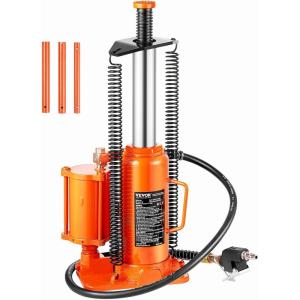 imageVEVOR Air Hydraulic Bottle Jack 20 Ton40000 LBS All Welded Bottle Jack 104197 inch Lifting Range Manual Handle and Air Pump for Car Pickup Truck RV Auto Repair Industrial Engineering12T Pneumatic Type