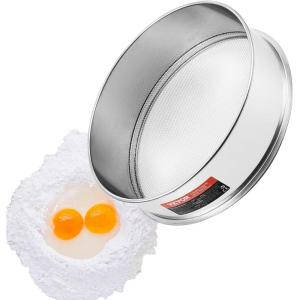 imageVEVOR Automatic Electric Vibrating Sieve Stainless Steel Sifter Shaker Machine with 1280 Mesh 45W Automatic Powder Sifter Machine Countertop Electric Sieve Shaker for Flour Powers Mungbean Rice10 Mesh