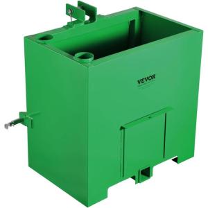 imageVEVOR Ballast Box 3Point Category 1 Tractor Ballast of 800lbs Capacity for 2 Inch Hitch Receiver HeavyDuty Steel 43 ft Large Volume Loader Attachment with Sliding Door RedGreen