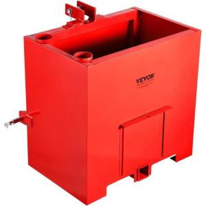 imageVEVOR Ballast Box 3Point Category 1 Tractor Ballast of 800lbs Capacity for 2 Inch Hitch Receiver HeavyDuty Steel 43 ft Large Volume Loader Attachment with Sliding Door RedRed