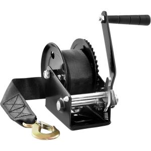 imageVEVOR Boat Winch1200 lbs Capacity Hand Boat Trailer Winch Heavy Duty Rope Crank with 23 ft Polyester Strap and TwoWay Ratchet Manual Operated Hand Crank Winch for Trailer Boat or ATV Towing1200 LBS