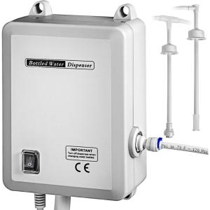 imageVEVOR Bottled Water Dispenser Pump System 5 Gallon Dispensing System Automatic Electric Water Dispenser Single Inlet Water Jug Pump Compatible Use with CoffeeTea Machine Refrigerator Ice MakerDouble