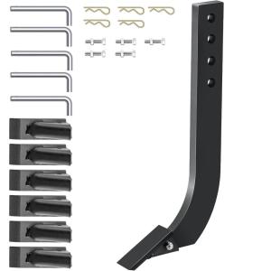 imageVEVOR Box Blade Shank 18 Scarifier Shank 4 Holes Box Scraper Shank Ripper Shank with Removable Tapered Teeth and Pins Adjustable Shanks Assembly for Replacement Digging Plowing 6PCS18 5PCS