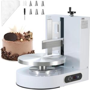 imageVEVOR Cake Decorating Machine Cake Cream Spreading Coating Smearing Machine Low Noise Cake Frosting Machine Turntable with Adjustable Scraper for 4quot to 12quot Cake 25320RPM Rotating Speed WhiteWhite