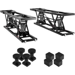 imageVEVOR Car Lift 7000 LBS Capacity Portable Car Lift with ExtendedLength Plates 268quot Max Height HeavyDuty Carbon Steel Truck Lift with 120V Power Unit Auto Car Jack Lifts for Home Garage Shop