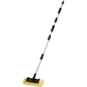 imageVEVOR Car Wash Brush 667Inch Extendable Car Washing Brush with Long Handle 12quot ScratchFree Soft PVC Bristle Head FlowThru Car Cleaning Mop Kit with Water Hose Attachment for Car RV BoatSoft PVC Bristle head