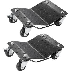 imageVEVOR Car Wheel Dolly 6000 lbs2722 kg Car Moving Cart with Brakes Set of 4 Piece HeavyDuty Vehicle Dolly Moving Cars Trucks Trailers Motorcycles and Boats2 Pack