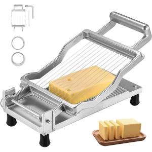 imageVEVOR Cheese SlicerButter Cutter with Wire 1 cm ampamp 2 cm Cheeser Butter Cutting Blade Replaceable Cheese Slicer Wire Cheese Cutter with 304 Stainless Steel Wire Kitchen Cooking Baking Tool039  078
