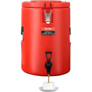 imageVEVOR Commercial Beverage Dispenser 2 Tanks 10 L  106 QT Per Tank Juice Dispenser 270W Stainless Steel Ice Tea Drink Machine with 45F54F Cooling Temperature for Cold Drink Restaurant Bar Party45Gal