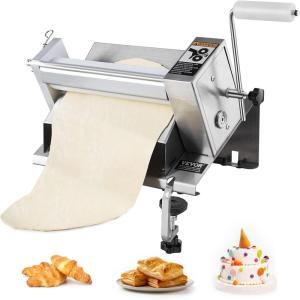 imageVEVOR Commercial Dough Sheeter Machine 197Inch Reversible Puff Pastry Sheeter and Fondant Roller Electric Dough Roller 014quot Adjustable Thickness Folding Dough Sheeter for Bakeries Pastries11 inch