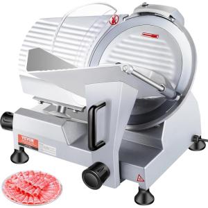 imageVEVOR Commercial Meat Slicer 10 inch Electric Food Slicer 240W Frozen Meat Deli Slicer Premium Chromiumplated Steel Blade SemiAuto Meat Slicer For Commercial and Home use10IN240W