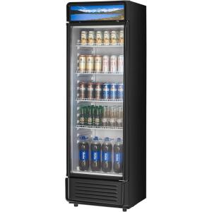 imageVEVOR Commercial Merchandiser Refrigerator 1147 CUFT Glass Door Display Refrigerator Upright Beverage Refrigerator Cooler Merchandiser with 4 Adjustable Shelves Casters Soft LED Light Black133 cuft