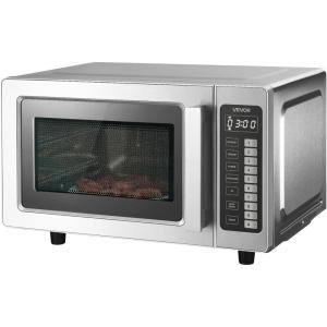 imageVEVOR Commercial Microwave Oven 09 Cu Ft 1000W Digital Stainless Steel Countertop Microwave Oven with Touchscreen 10 Cooking Presets 5 Power Levels MultiLock Door ampamp Easy Clean for Restaurants