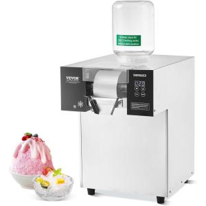 imageVEVOR Commercial Snowflake Ice Machine 507LBS24H Snowflake Ice Maker Stainless Steel Ice Shaver Machine Electric Snow Cone Maker Air Cooling System for Rapid Heat Dissipation for Bakery CafeLiquid Cooling