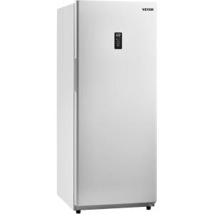 imageVEVOR Convertible FreezerRefrigerator 202 CuFt Frost Free Upright Freezer with Temp Control Panel Door Open too Long Alarm Adjustable Shelves and LED Standing Fridge for Kitchen Office Garage17 CuFt