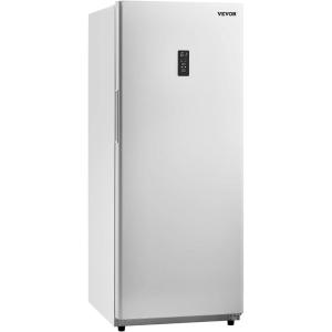 imageVEVOR Convertible FreezerRefrigerator 202 CuFt Frost Free Upright Freezer with Temp Control Panel Door Open too Long Alarm Adjustable Shelves and LED Standing Fridge for Kitchen Office Garage14 CuFt