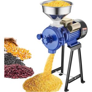 imageVEVOR Electric Grain Mill Grinder 3000W Spice Grinders Commercial Corn Mill with Funnel Thickness Adjustable Powder Machine Heavy Duty Feed Flour Cereal Mill Wheat Grinders Dry ampamp Wet GrinderDry Only