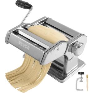 imageVEVOR Electric Pasta Maker 150W Automatic Noodle Maker Machine with 8 Pasta Shapes 4 Intelligent Modes 500g Flour Capacity Pasta Maker Machine with Measuring Cups Cleaning Brush for Home KitchenSilvermanual