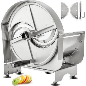 imageVEVOR Electric Vegetable Slicer 005quot012mm Thickness Adjustable Commercial Slicer Machine Convertible to Manual Stainless Steel Food Cutter Slicing Machine Large Feed Port for Potato TomatoManual