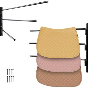 imageVEVOR Freestanding Saddle Stand 30 x 30 x 685 in 3 Tiers Saddle Rack Heavy Duty Saddle Blanket Holder with Removable ampamp Rotating Tiers English ampamp Western Saddle Rack for Tack Room Organization3 Tiers2 Packs