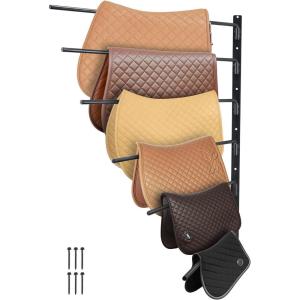 imageVEVOR Freestanding Saddle Stand 30 x 30 x 685 in 3 Tiers Saddle Rack Heavy Duty Saddle Blanket Holder with Removable ampamp Rotating Tiers English ampamp Western Saddle Rack for Tack Room Organization6 Tiers1 Pack
