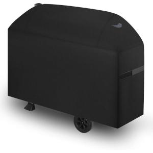 imageVEVOR Grill Cover 66 inch BBQ Covers for Outdoor Grills Waterproof Fade Resistant Weather Resistant Heavy Duty 600D Polyester Easy OnOff with Secure Buckles Black63inch