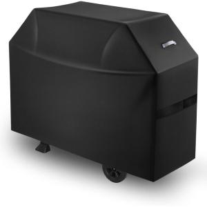 imageVEVOR Grill Cover 66 inch BBQ Covers for Outdoor Grills Waterproof Fade Resistant Weather Resistant Heavy Duty 600D Polyester Easy OnOff with Secure Buckles Black60inch