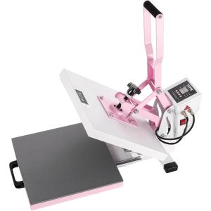 imageVEVOR Heat Press 15x15 High Pressure Heat Press Machine for T Shirts Slide Out Professional Heat Press for Sublimation Vinyl Heat Transfer Projects Heats Up Fast ampamp Evenly Green15x15Pink