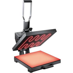 imageVEVOR Heat Press 16x24 1700W Power Heat Press Machine Fast Heating High Pressure Heat Press Machine for TShirt Digital Industrial Sublimation Printer for Heat Transfer Vinyl Easy to Use Black15x15Black
