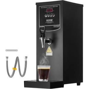imageVEVOR Hot Water Dispenser Commercial Water Boiler 1500W with 316 Stainless Steel Heating Tube 50LH Stepbystep Fast Heating Electric Water Warmer for Coffee Tea Restaurant Office 15L106 Quarts