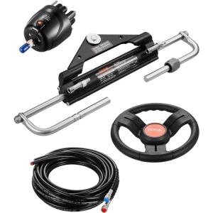 imageVEVOR Hydraulic Steering Kit 300HP Hydraulic Boat Steering Kit Helm Pump150hp With 26hose