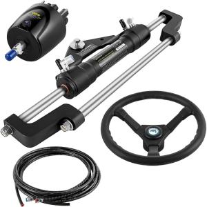 imageVEVOR Hydraulic Steering Kit 300HP Hydraulic Boat Steering Kit Helm Pump300hp With 22hose