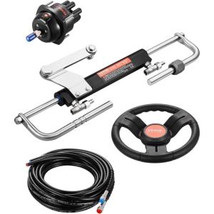 imageVEVOR Hydraulic Steering Kit 300HP Hydraulic Boat Steering Kit Helm Pump90hp With 26hose