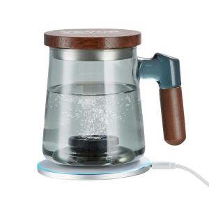 imageVEVOR Hydrogen Water Pitcher 400 ml Hydrogen Water Cup Portable Hydrogen Generator SPE Technology Hydrogen Water Generator with Wireless Charging Base Hydrogen Rich Water Bottle Glass Health Cup400mlup to 2000 ppb