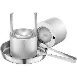imageVEVOR Ice Ball Press Kit Aviation Aluminum Ice Press with Ice Block Mold Large Mat Tong Drip Tray One Glass Round Ice Ball Maker 24quot60 mm Ice Sphere for Whiskey Cocktail on Party ampamp HolidaySilver