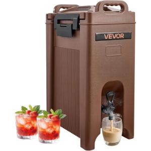 imageVEVOR Insulated Beverage Dispenser 5 Gal19L Hot and Cold Beverage Server with Spigot ampamp Handle FoodGrade Thermal Drink Dispenser Cooler for Tea Coffee Water in Cafes ampamp Restaurants 2 Pack Black5 Gal