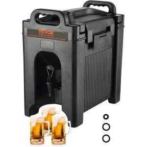 imageVEVOR Insulated Beverage Dispenser 5 Gallon Foodgrade LDPE Hot and Cold Beverage Server Thermal Drink Dispenser Cooler with 09 in PU Layer TwoStage Faucet Handle for Restaurant Drink Shop25GL