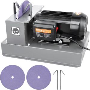 imageVEVOR Lawn Mower Blade Sharpener 1HP 750W Lawnmower Blade Grinder with 9inch Ceramic Grinding Wheel Powerful Bench Mower Sharpening Machine for HighLow Lift Blades Gator Blades Flat Blades1HP 750W