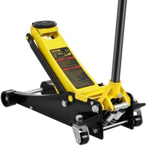 imageVEVOR Low Profile Floor Jack 2 Ton 4400 lbs Heavy Duty Iron Hydraulic Racing Floor Jack Hydraulic Car Jack Dual Piston Quick Lift Pump 3quot185quot Height Lifting Range Yellow25T Dual Pump