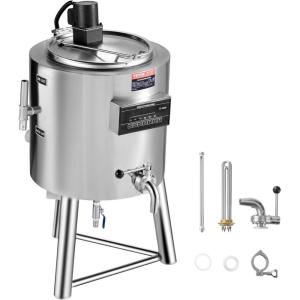 imageVEVOR Milk Pasteurizer 150L Commercial Milk Pasteurization Machine Food Grade 304 Stainless Steel Professional Pasteurization with Time and Temperature Control for Milk Juice Yogurt Sterilization30L