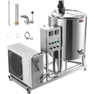 imageVEVOR Milk Pasteurizer 150L Commercial Milk Pasteurization Machine Food Grade 304 Stainless Steel Professional Pasteurization with Time and Temperature Control for Milk Juice Yogurt Sterilization150L