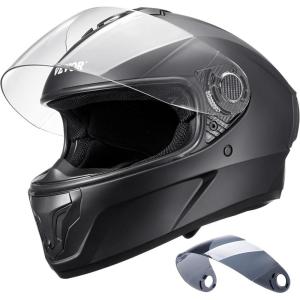 imageVEVOR Motorcycle Helmet DOT Approved Full Face or 34 Dual Visor with Slot for Your Bluetooth ampamp Interchangeable Lens Smart Street ABS Helmet Comfortable Motocross Helmetfull face helmet